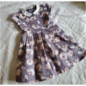 Janie and Jack 3 Blush Castle 2017 grey pink floral collar short sleeve tulle